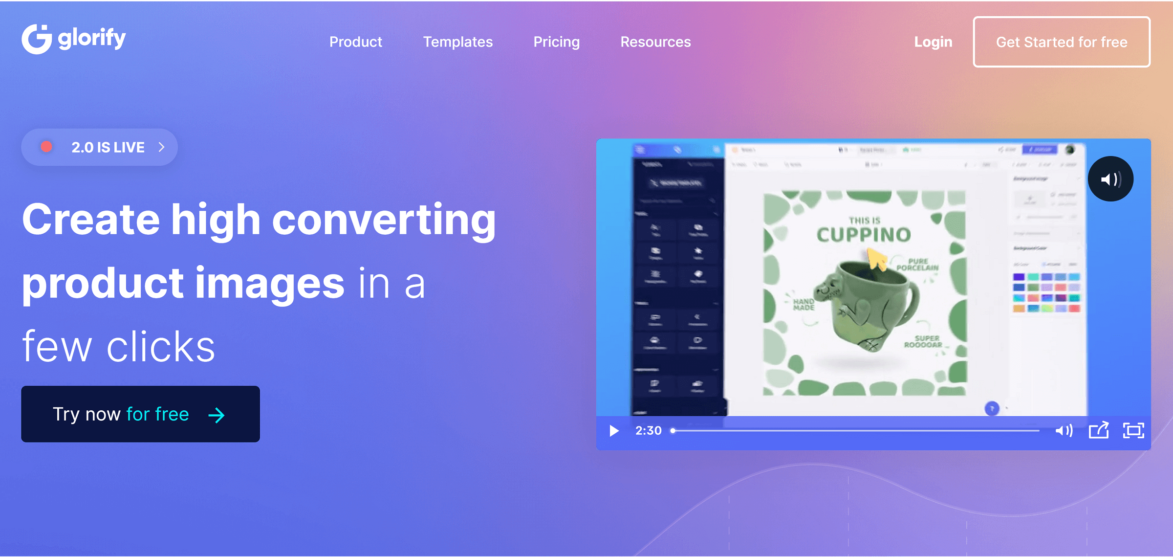 Glorify 2.0 home screen