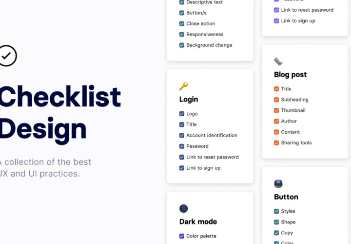 Checklist Design Helps You Build Your Website Correctly